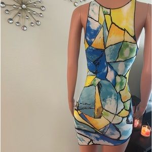Mini pattern dress
